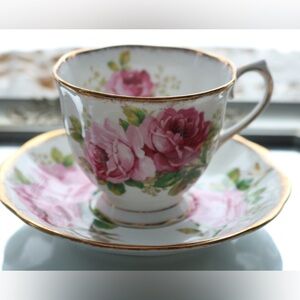 Royal Albert “American Beauty” Teacup and Saucer Set Bone China England